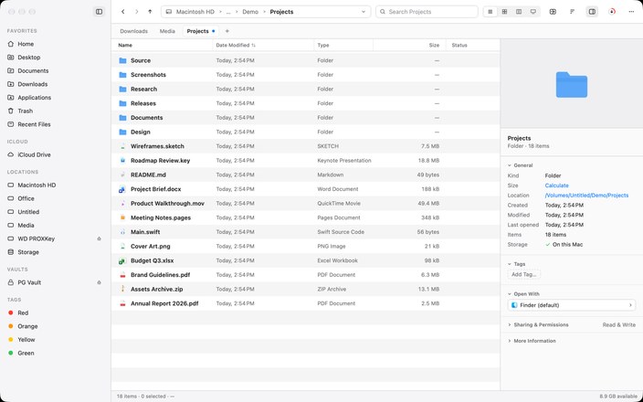 Branchway in the Default theme, light look